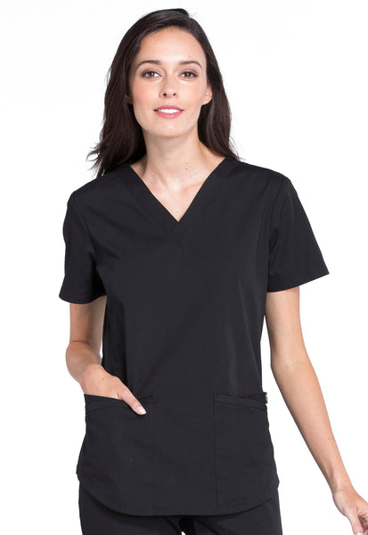 Cherokee Workwear Professionals V-Neck Top (Style WW665)